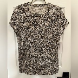 Leopard print short sleeved tee